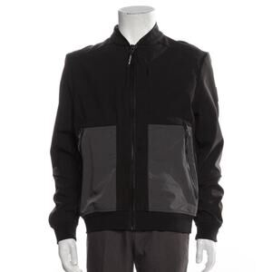 BELSTAFF England Luxury Rotor Bomber Jacket Size 38 IT 48 Sample New Black Nylon